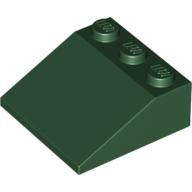 Lego kostka (kostička) 3x3 sklon (šikmá) 25°, tmavě zelená (4505174)